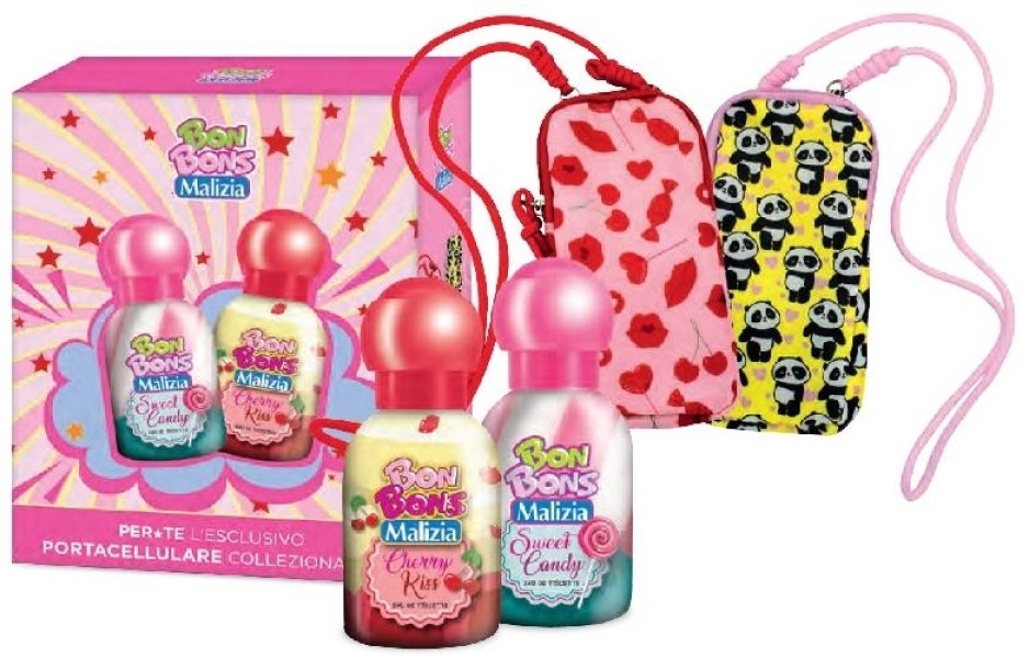 Парфюм для детей Malizia Bon Bons Sweet Candy 50ml EDT + Cherry Kiss EDT 50ml + Case