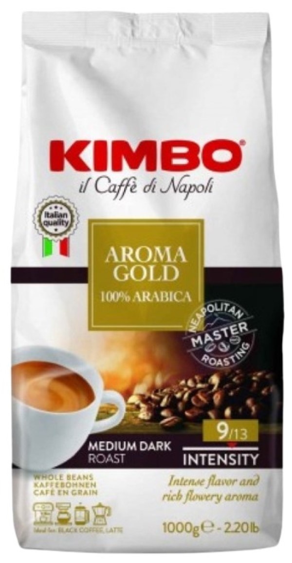 Кофе Kimbo Aroma Gold Espresso Italiano Beans 1kg