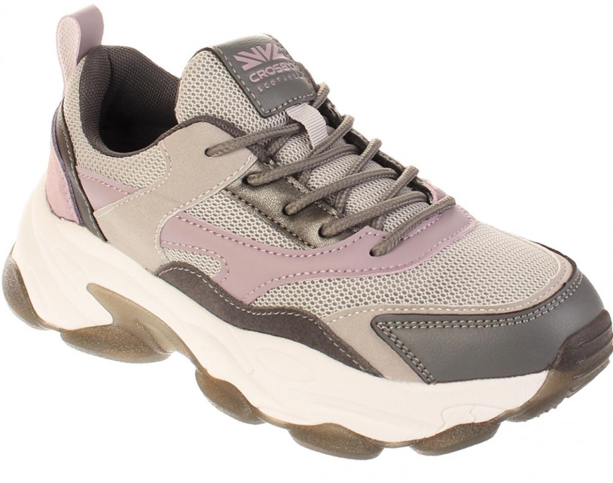 Кроссовки женские Crosby 447090/01-03 Grey/Purple, s.38
