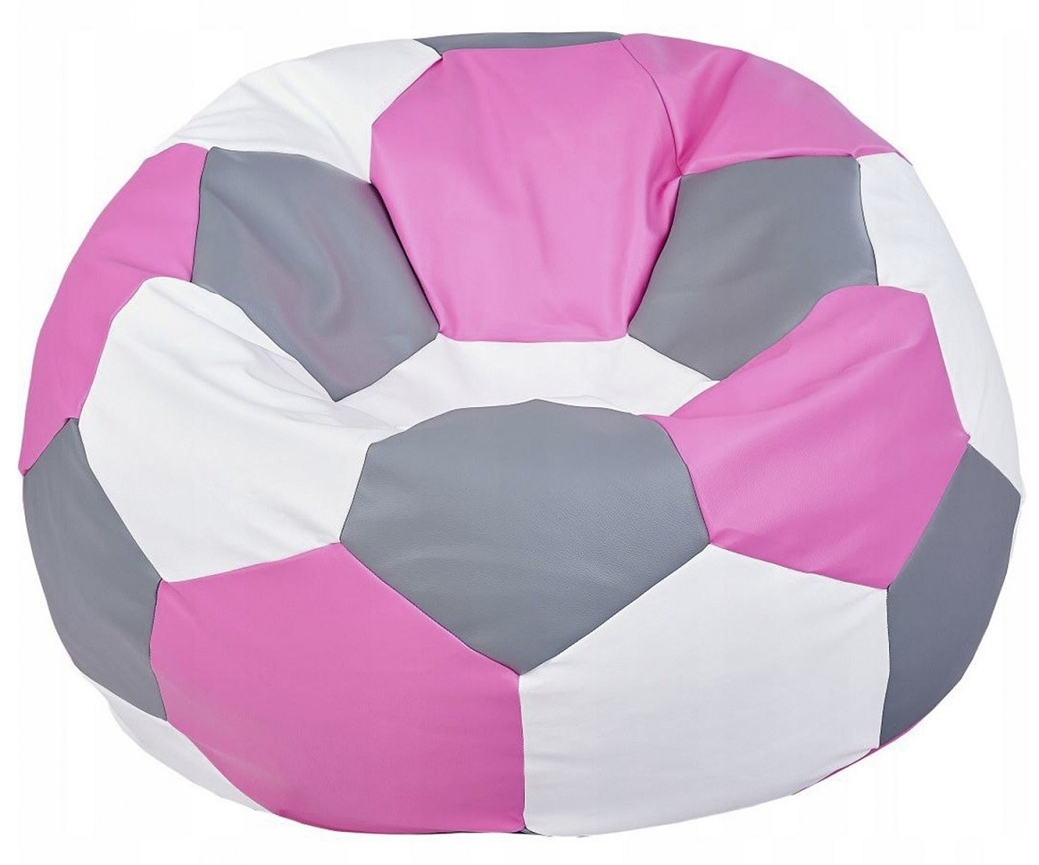 Кресло-мешок BeanBag Ares XXL Розовый/Белый/Серый