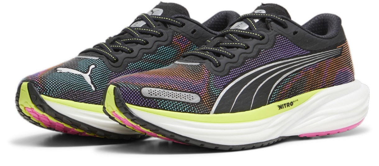 Adidași pentru dame Puma Deviate Nitro 2 Psychedelic Rush Wns Puma Black/Lime Pow/Poison Pink, s.41
