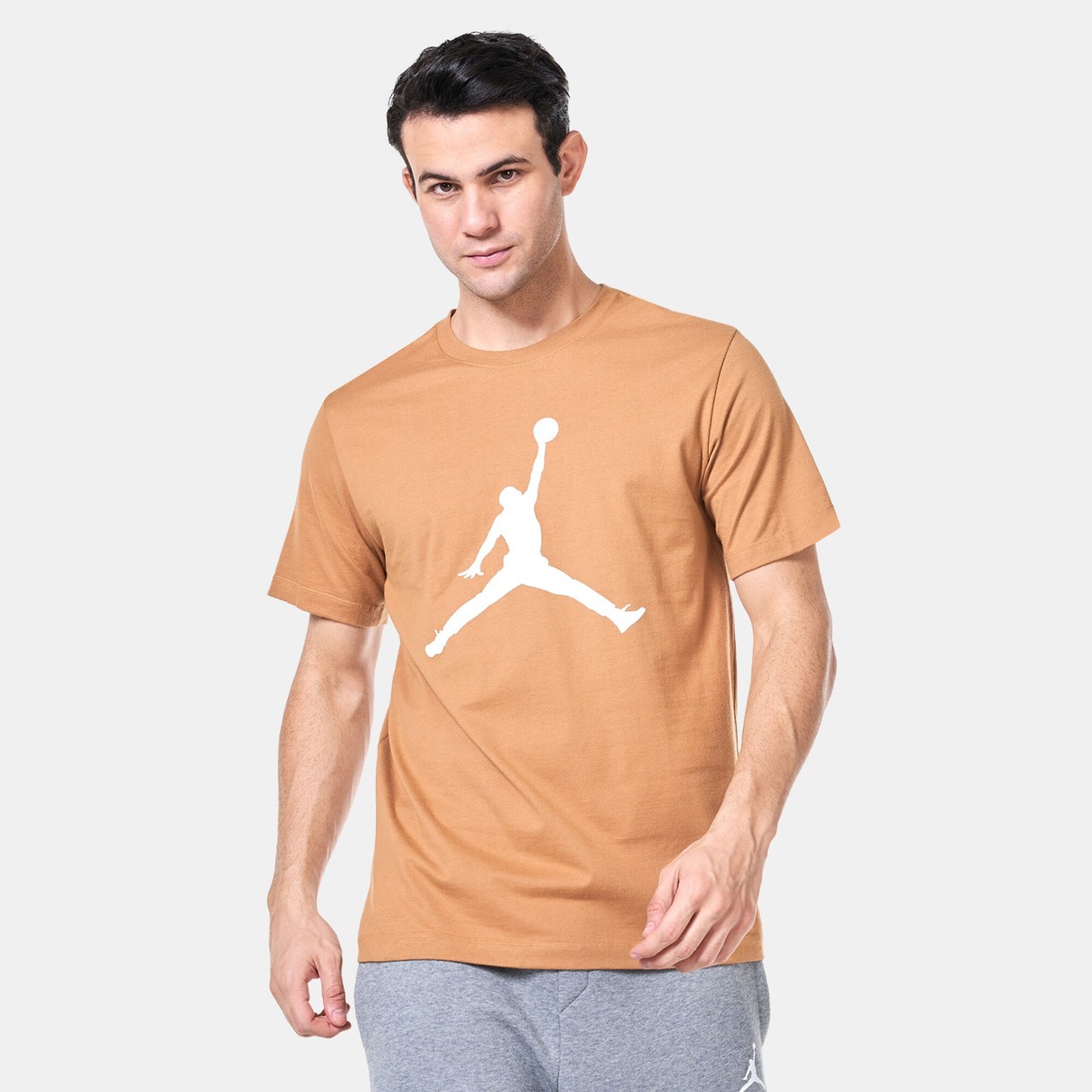 Мужская футболка Nike M Jordan Jumpman Ss Crew Legend Dark Brown/Legend Sand, s.M