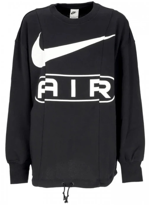 Женская толстовка Nike W Nsw Air Oos Flc Crew Black/White, s.XS