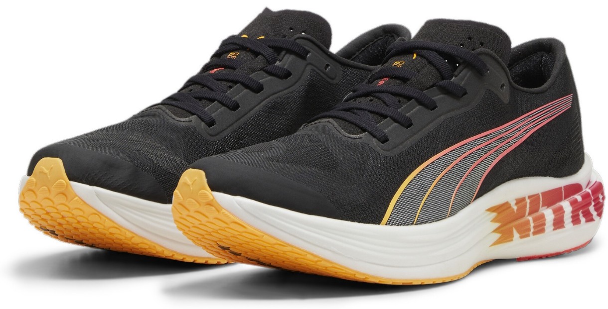 Кроссовки мужские Puma Deviate Nitro Elite 2 Ff Puma Black/Sun Stream/Sunset Glow, s.47