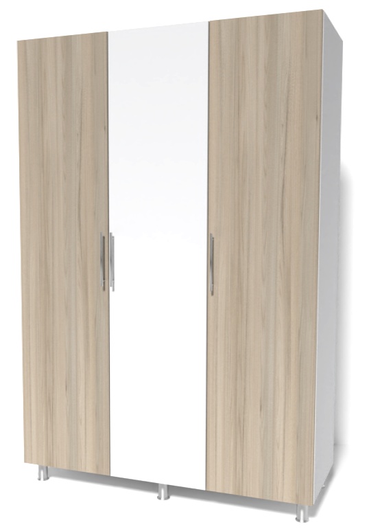 Dulap Smartex N9 180x47x210cm Белый/Дуб Светлый