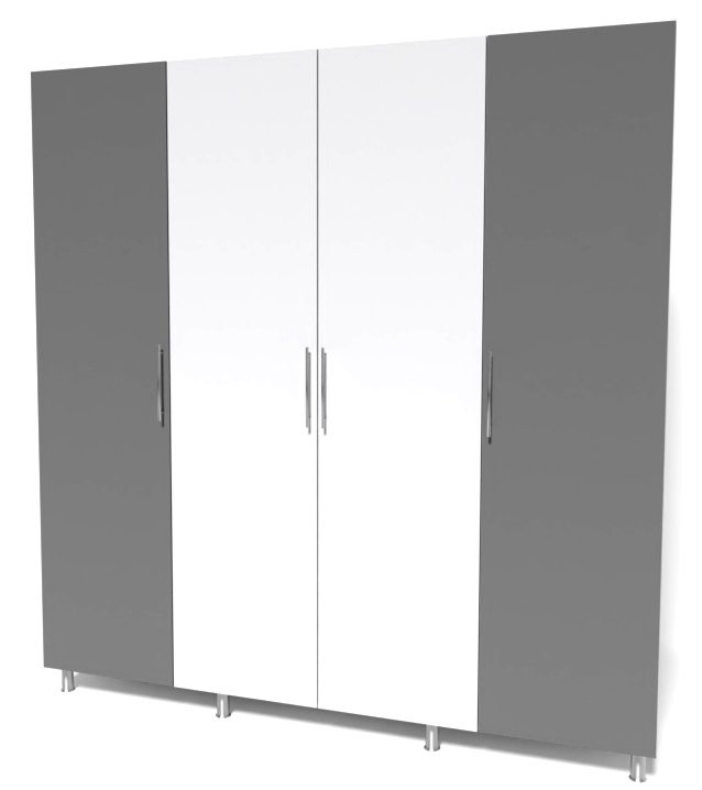 Dulap Smartex N9 200x47x210cm Белый/Графит