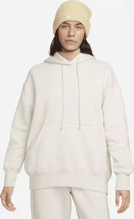 Женская толстовка Nike W Nsw Style Flc Po Hoodie Os Light Orewood Brown/Sail, s.S