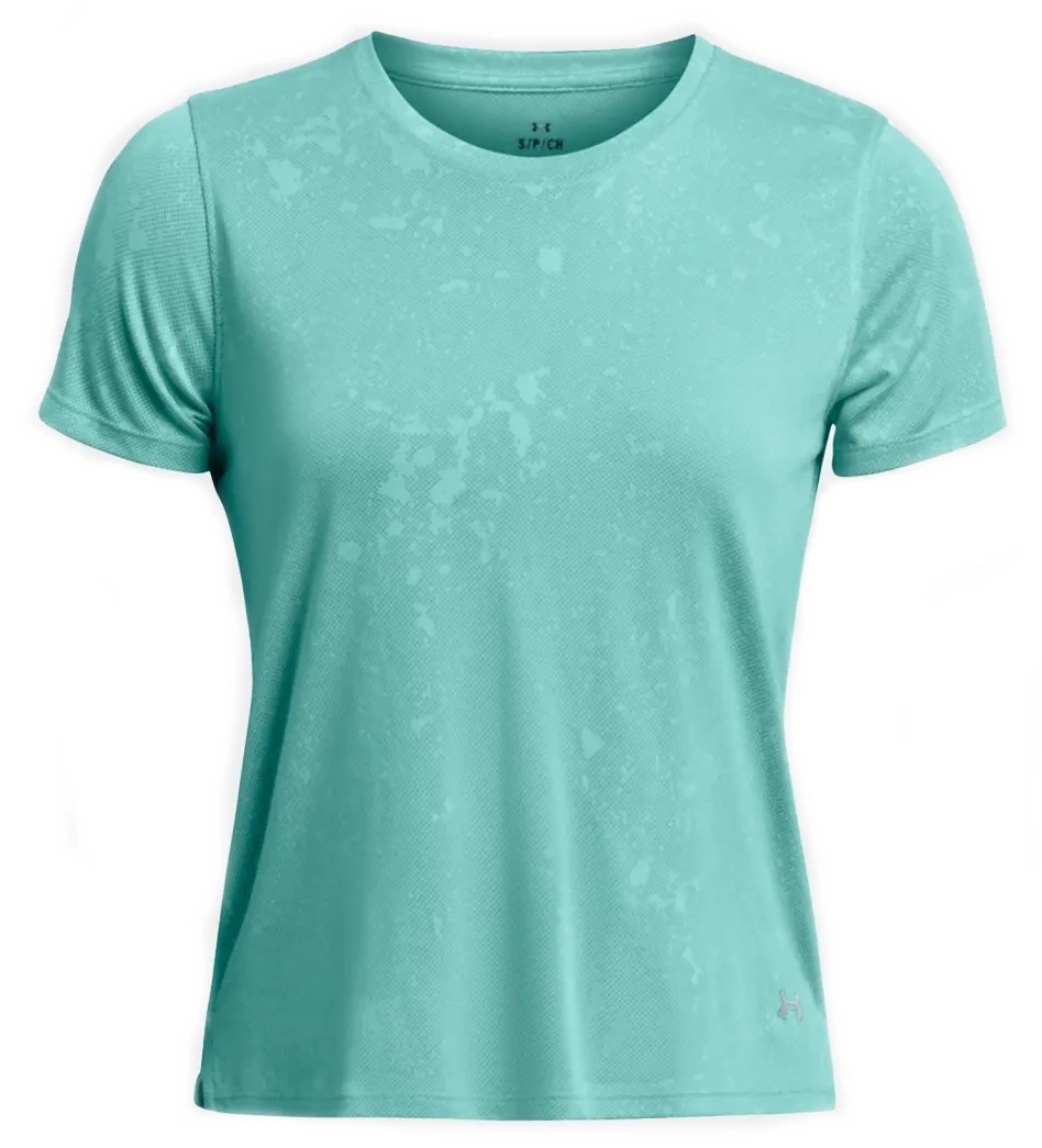 Женская футболка Under Armour Launch Splatter Ss Green, s.M