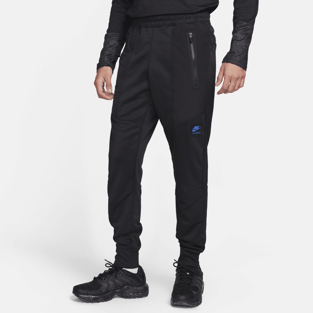 Pantaloni spotivi pentru bărbați Nike M Nsw Air Max Pk Jogger Black/Game Royal, s.S