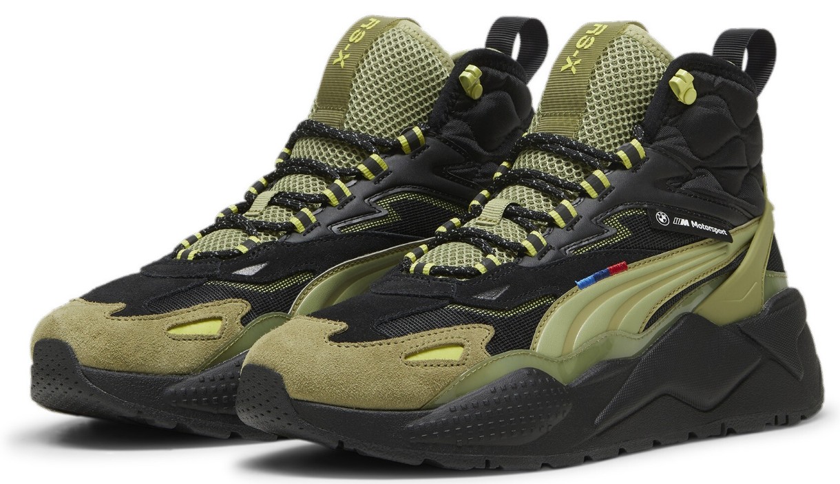 Ботинки мужские Puma Bmw Mms Rs-X Mid Puma Black/Calming Green, s.42