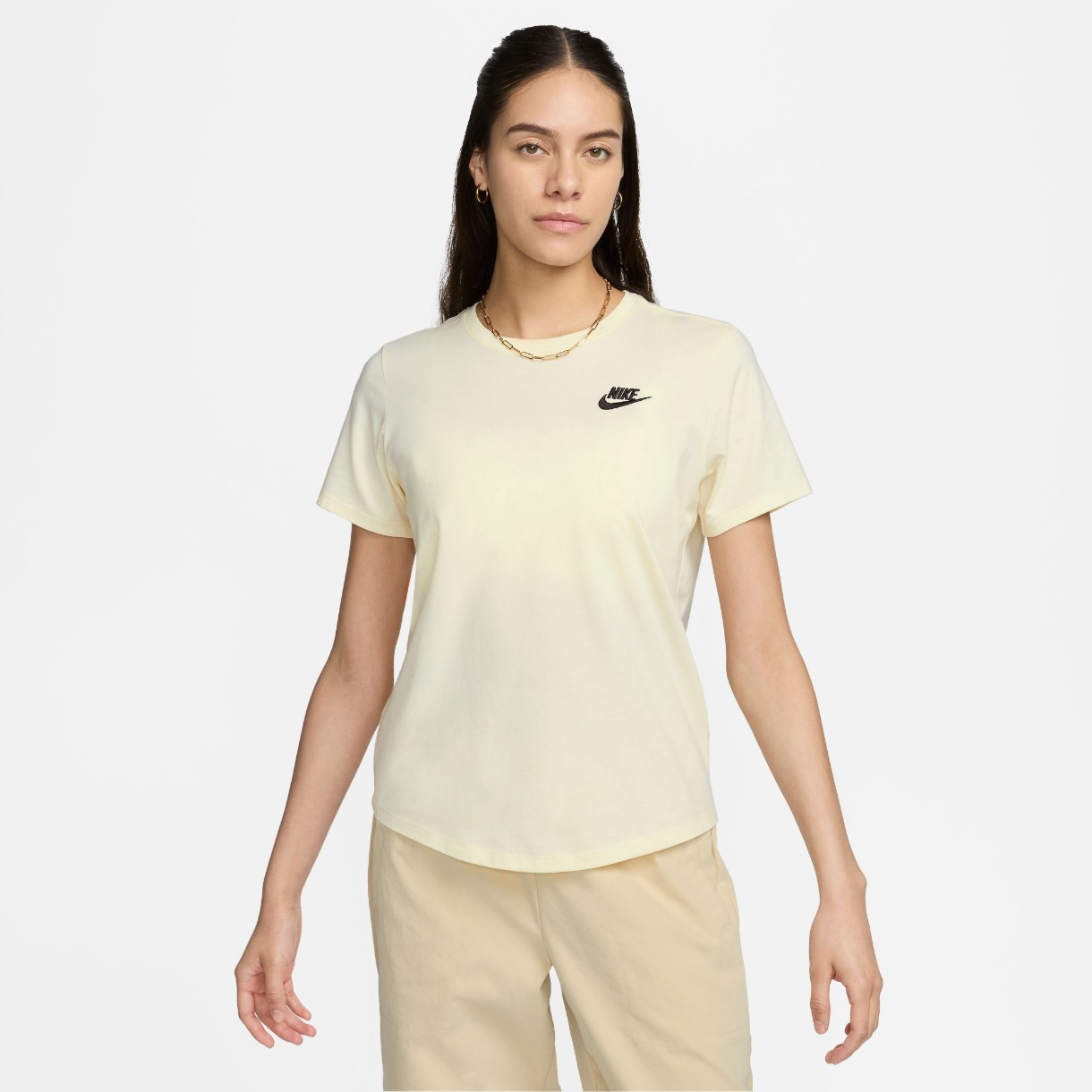 Tricou de dame Nike W Nsw Tee Club Coconut Milk/Black, s.S