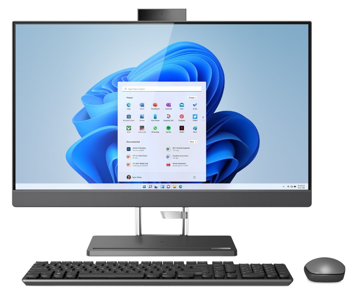 Моноблок Lenovo IdeaCentre 5 27IAH7 Grey (i5-13500H 16Gb 1Tb W11P)