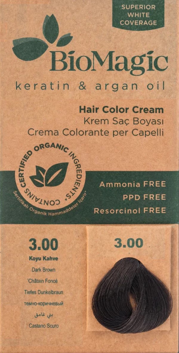 Vopsea pentru păr BioMagic 3.00 60ml Dark Brown
