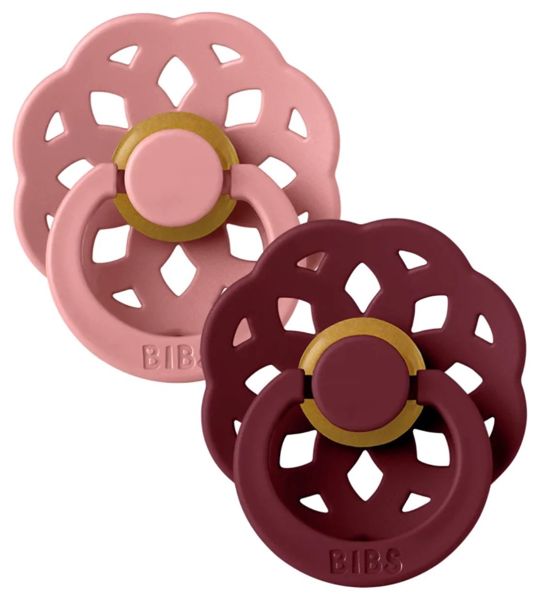 Suzeta BIBS Boheme 2 Pack 0+ months Dusty Pink/Elderberry (230136)