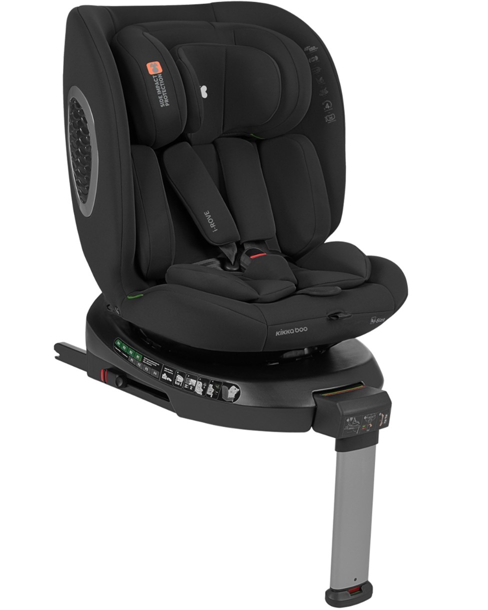 Scaun auto pentru copii Kikka Boo i-Rove i-Size 360 Black