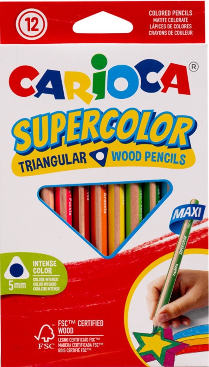 Creioane colorate Carioca Supercolor Maxi Triang (43451)