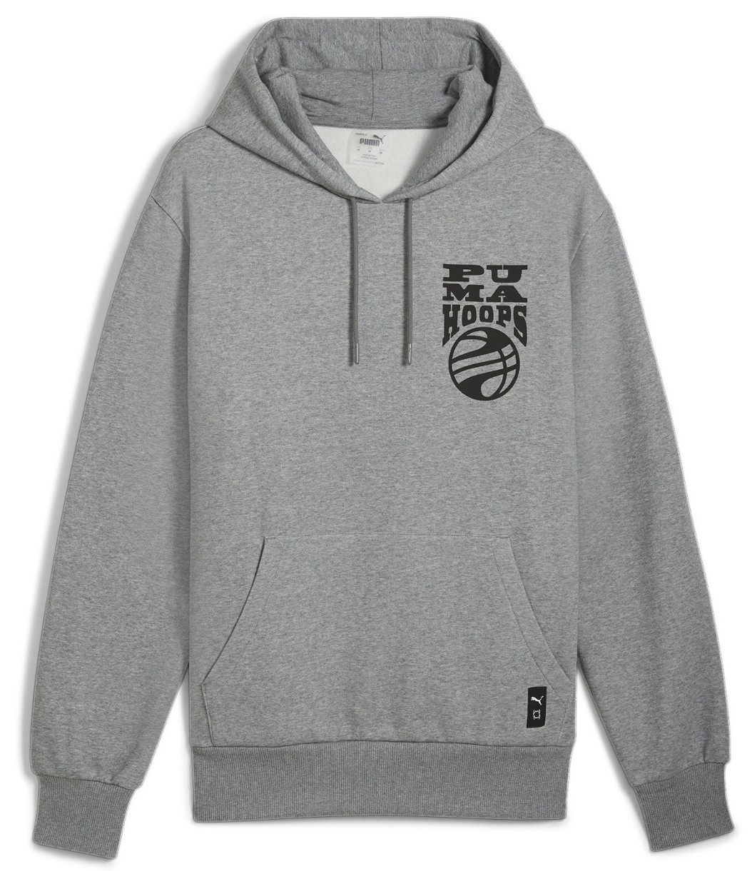 Hanorac pentru bărbați Puma Posterize 2.0 Hoodie Medium Gray Heather/Puma Black, s.XXL