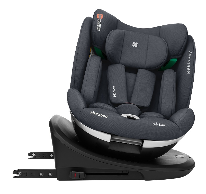Scaun auto pentru copii Kikka Boo i-Drive i-Size 360 Dark Grey (31002100020