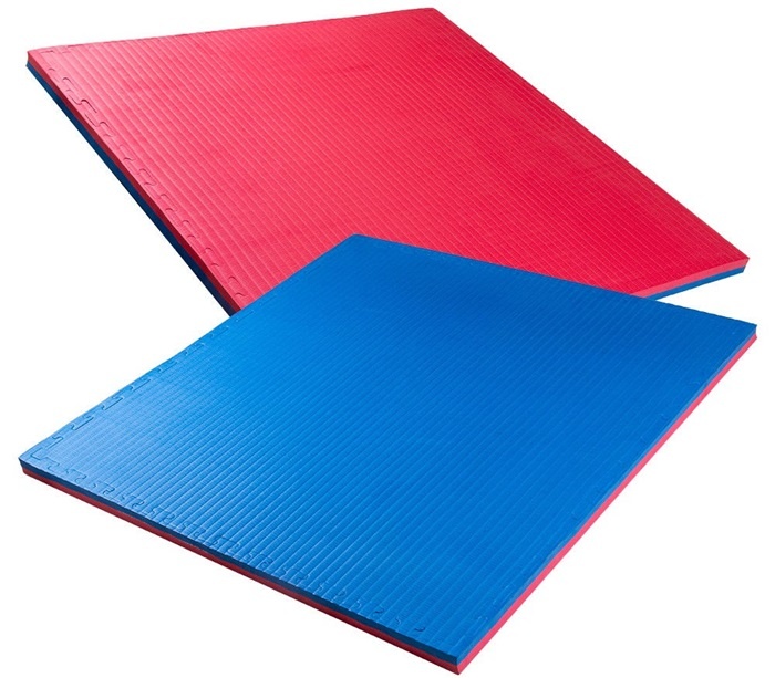 Mat sportiv Eva Puzzle 1х1m 4cm Red/Blue