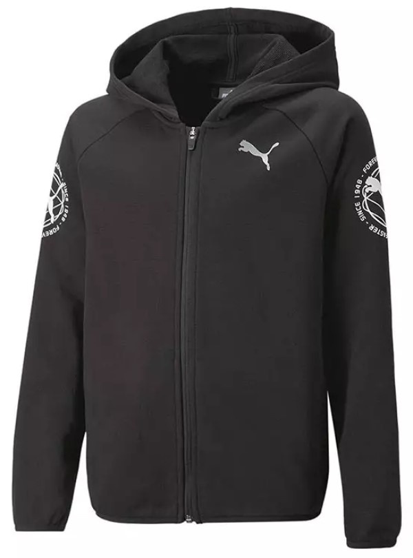 Детская толстовка Puma Active Sports Full-Zip Hoodie Tr B Puma Black, s.116 (67921001)