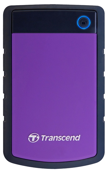 Hard disk extern Transcend StoreJet 25H3P 1Tb Rubber Grey/Violet