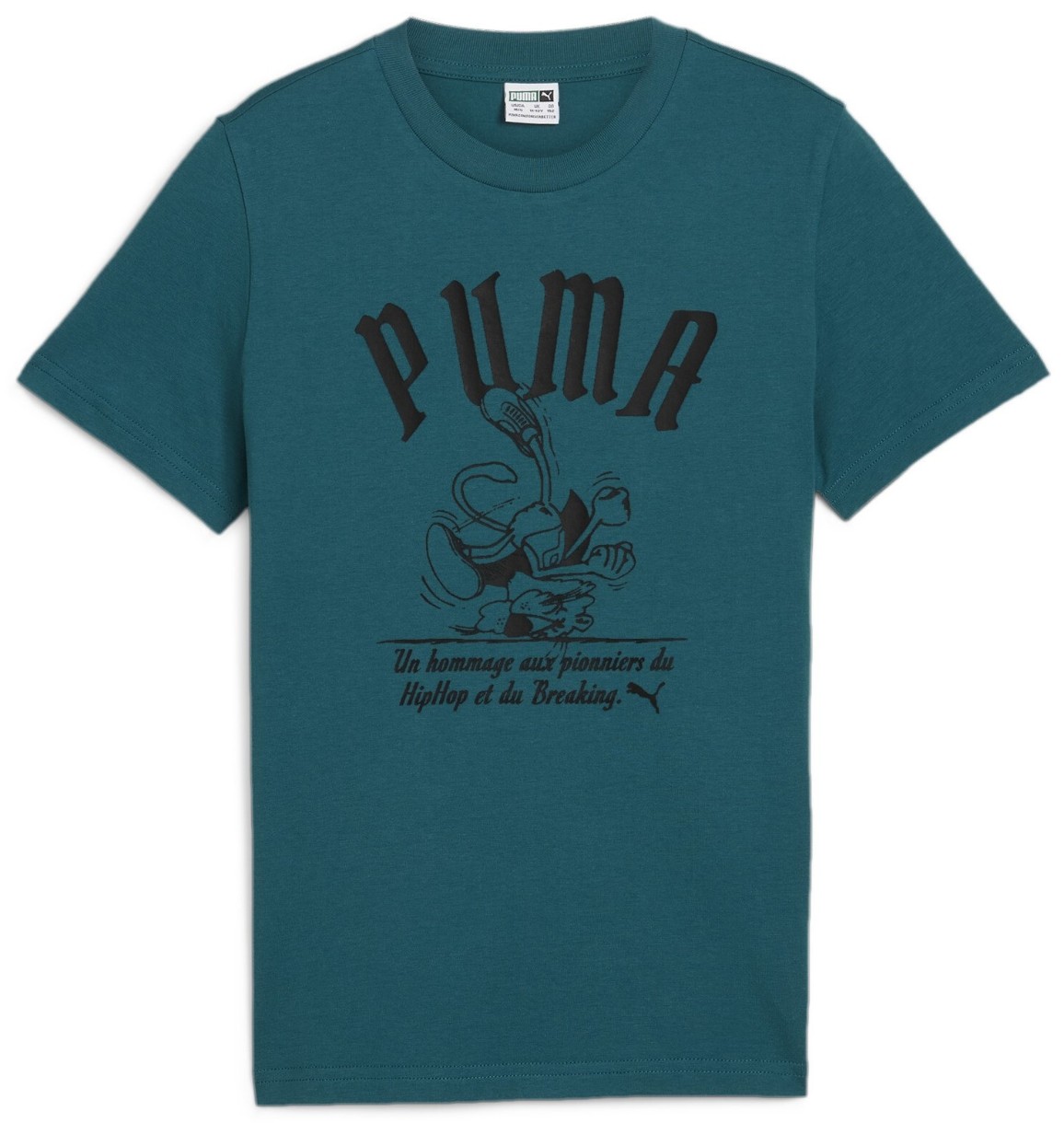 Tricou pentru copii Puma Graphics Super Break Tee B Cold Green, s.152