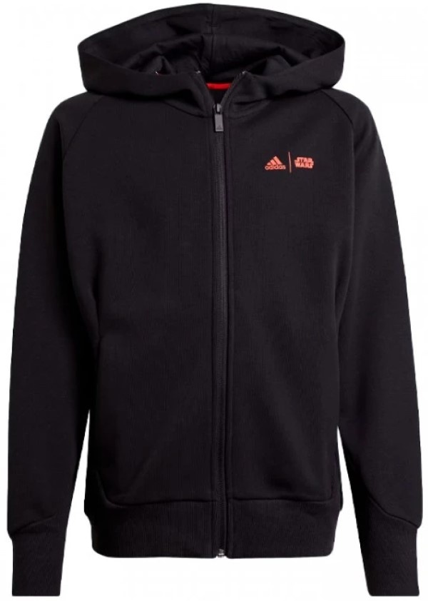 Hanorac pentru copii Adidas J Sw Zne Fz Hd Black/Bright Red, s.128