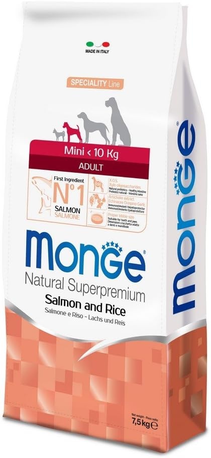 Сухой корм для собак Monge Superpremium Mini Adult Salmon/Rice 800g