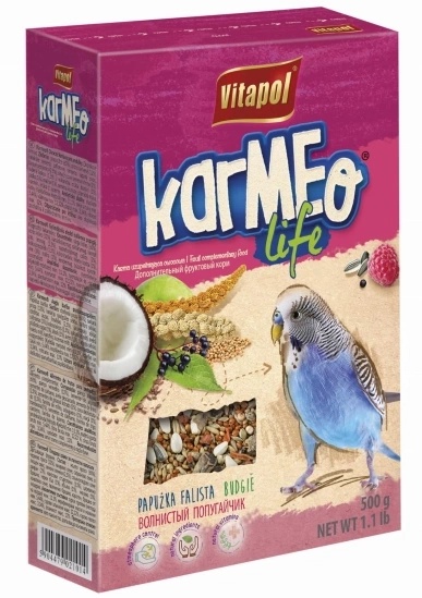 Hrană pentru păsări Vitapol Karmeo Life Fruit Food Wavy Parrots 500g