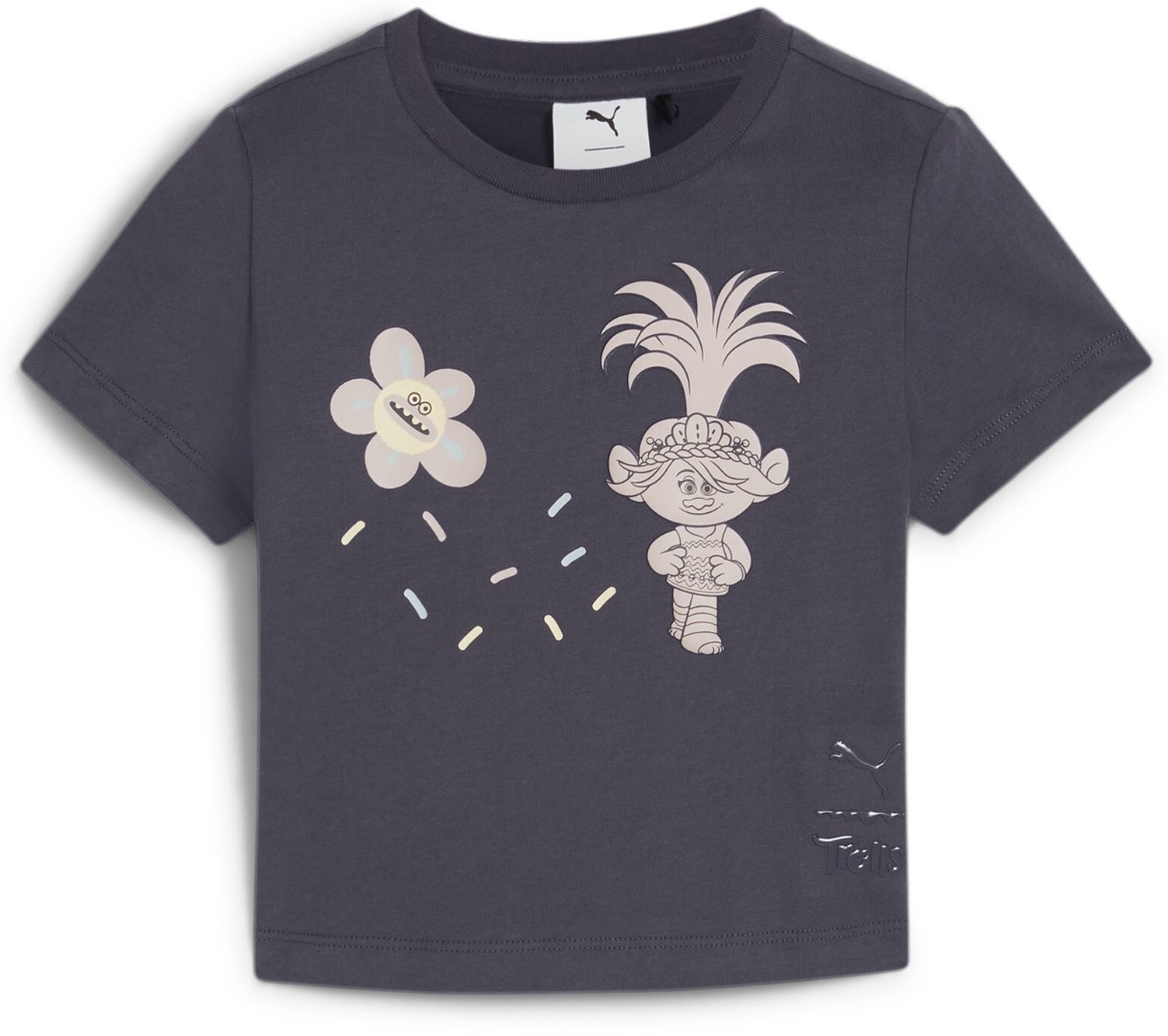 Детская футболка Puma X Trolls Graphic Tee G Galactic Gray, s.104