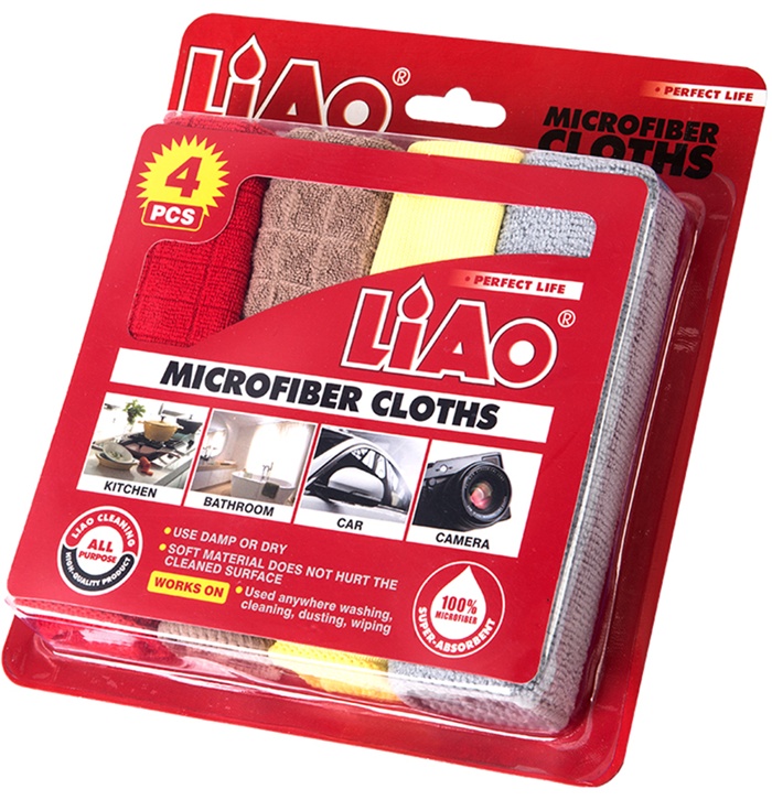 Șervețele de curățenie LiAo Microfiber Cloths 4pcs G130020
