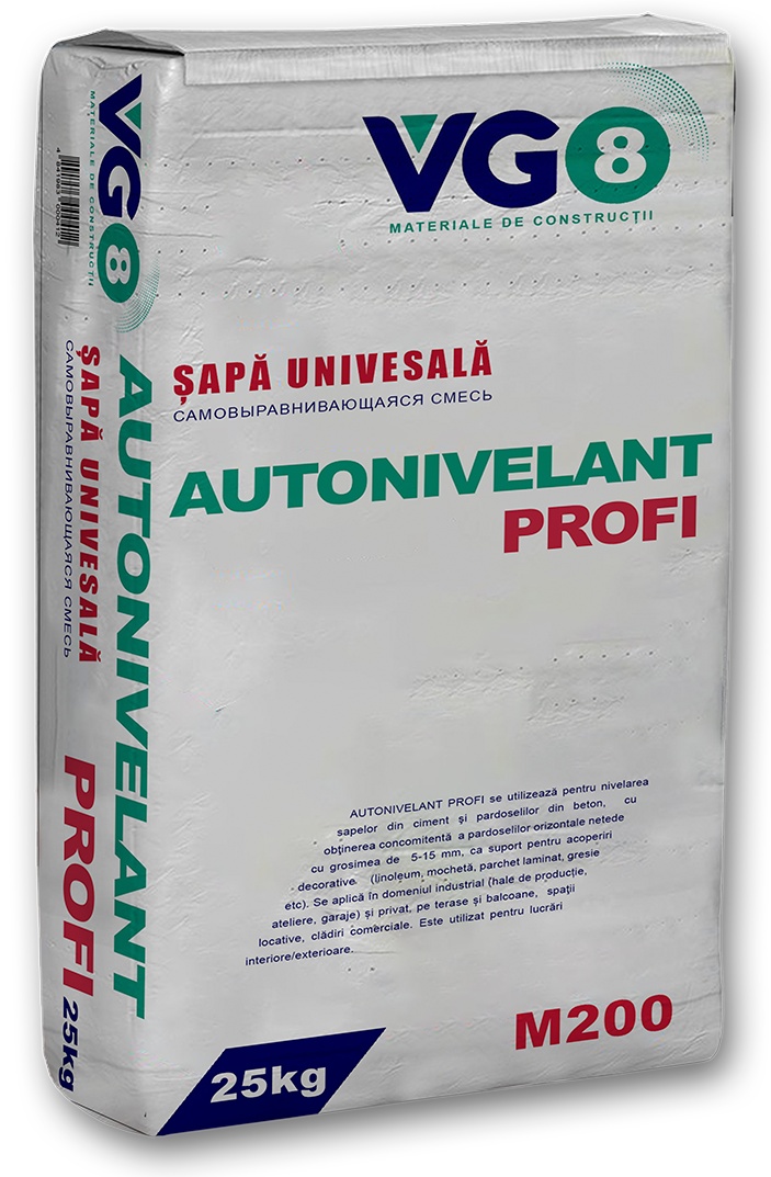 Umplerea podelei VG Autonivelant Profi VG-8 25kg
