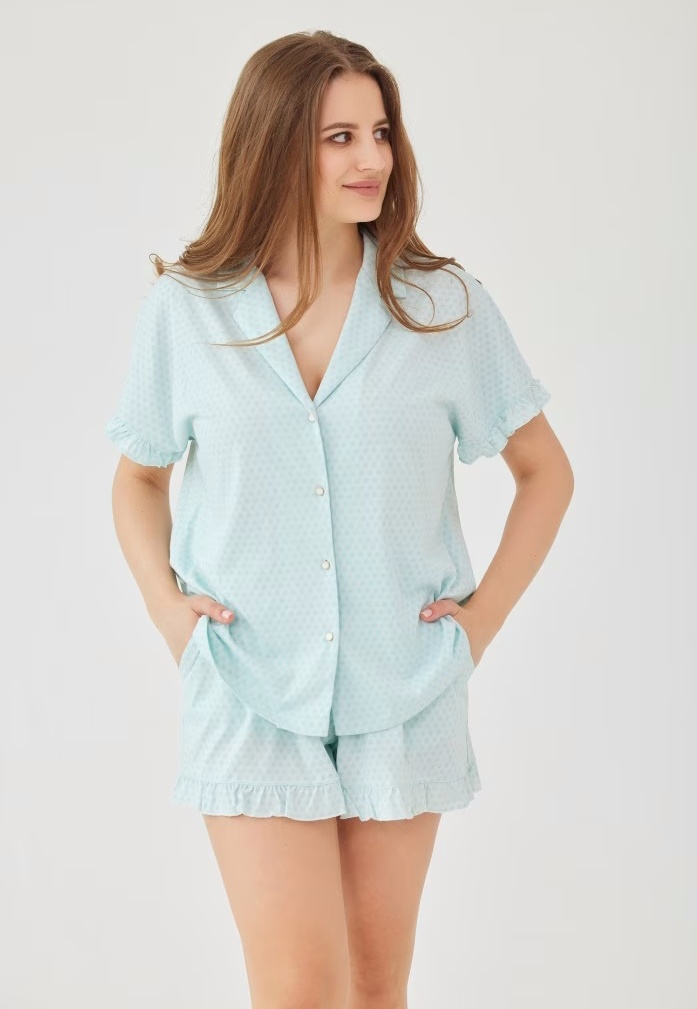 Pijama Ajoure T23604 Dots Mint, s.M