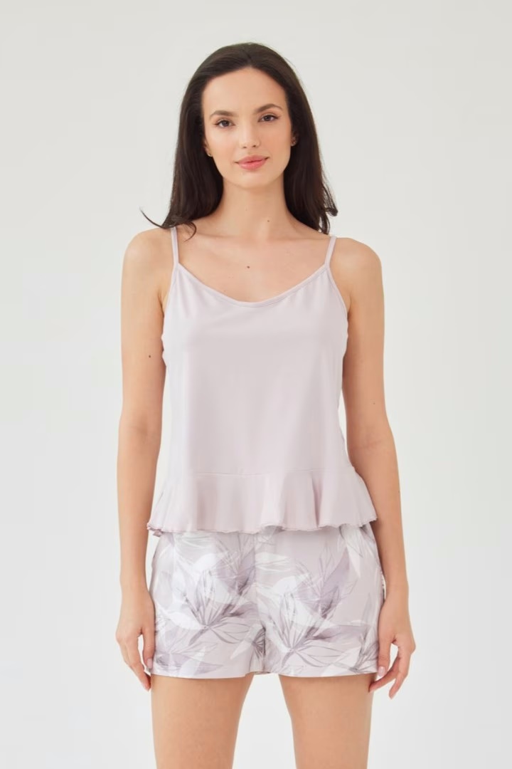 Pijama Ajoure T23617 Truffle/Print Leaf, s.L