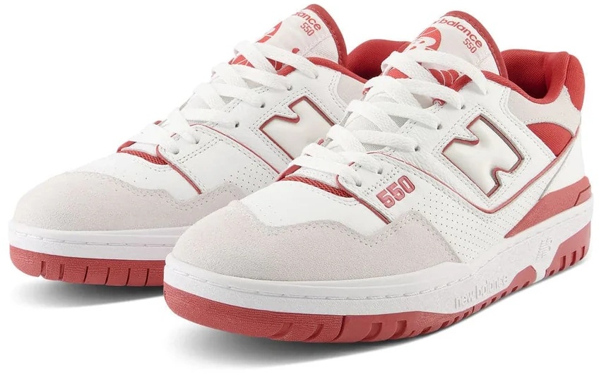 Ghete pentru bărbați New Balance 550 White/Terracotta Orange, s.42.5