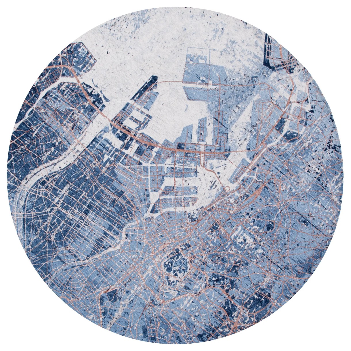 Covor Louis de Poortere Tokyo 9314 Conductive Blue Round 2.40x2.40m