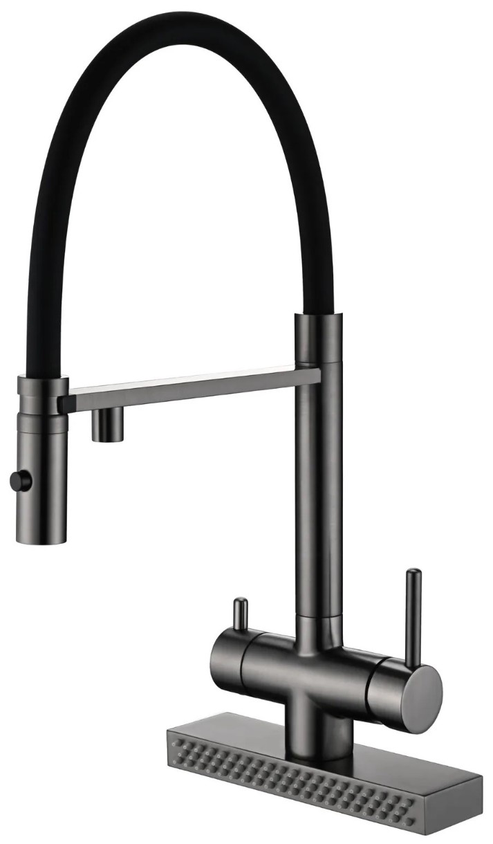Baterie bucătărie Fabiano FKMC 3124 Black Steel (Cascad)