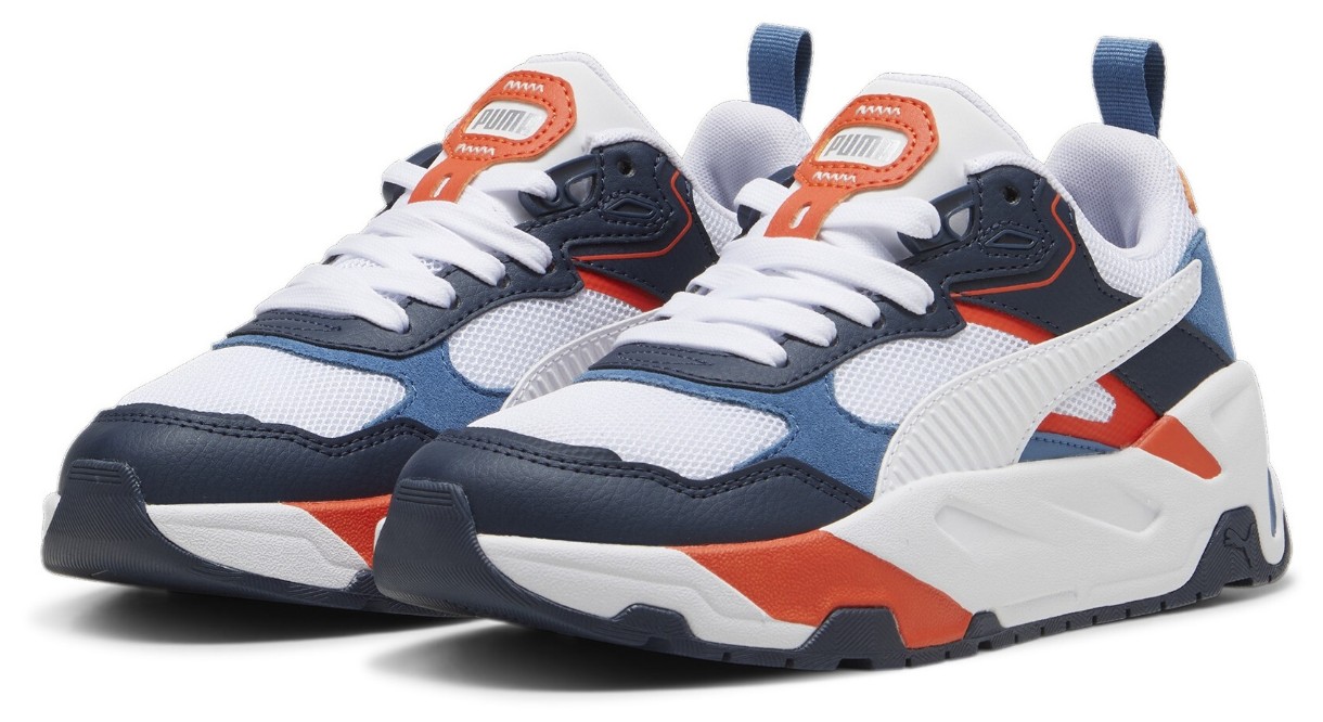 Adidași pentru copii Puma Trinity Jr Club Navy/Puma White/Redmazing/Blue Horizon, s.37