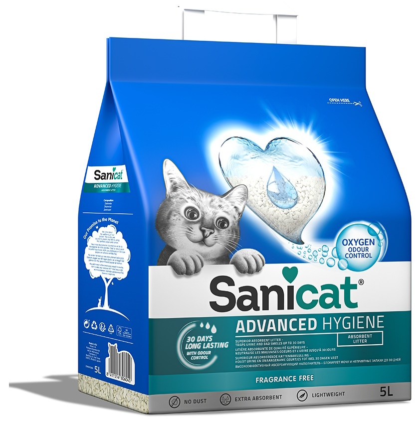 Asternut igienic pentru pisici Sanicat Advanced Hygiene 5L