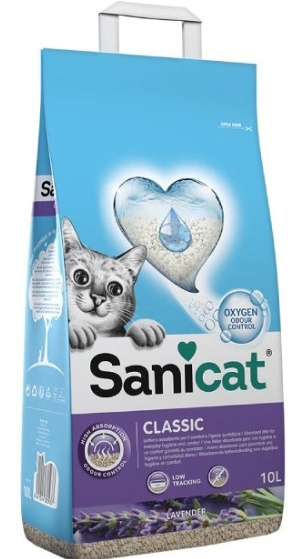 Asternut igienic pentru pisici Sanicat Classic Lavender 10L