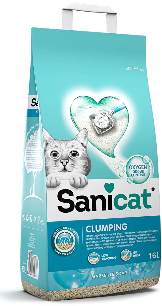 Asternut igienic pentru pisici Sanicat Classic Marseille Soap 10L