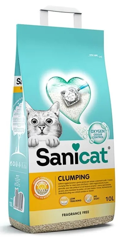 Asternut igienic pentru pisici Sanicat Clumping 10L