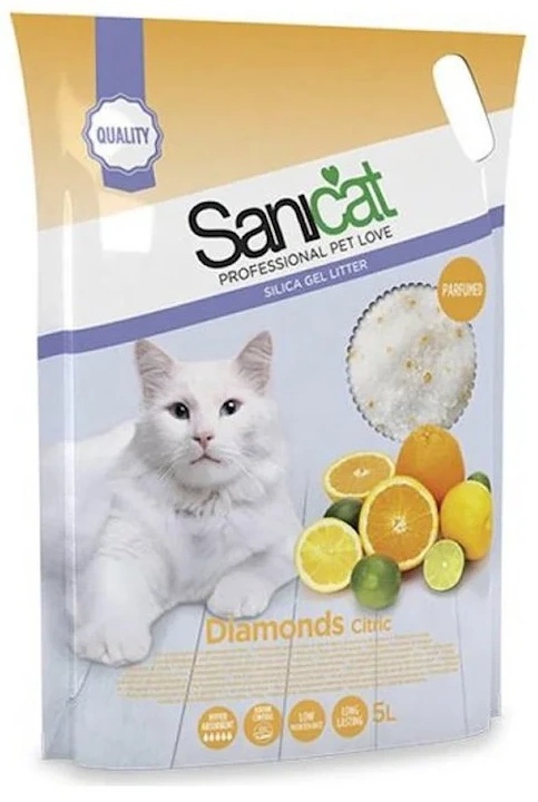 Наполнитель для кошек Sanicat Diamonds Citrus 5L