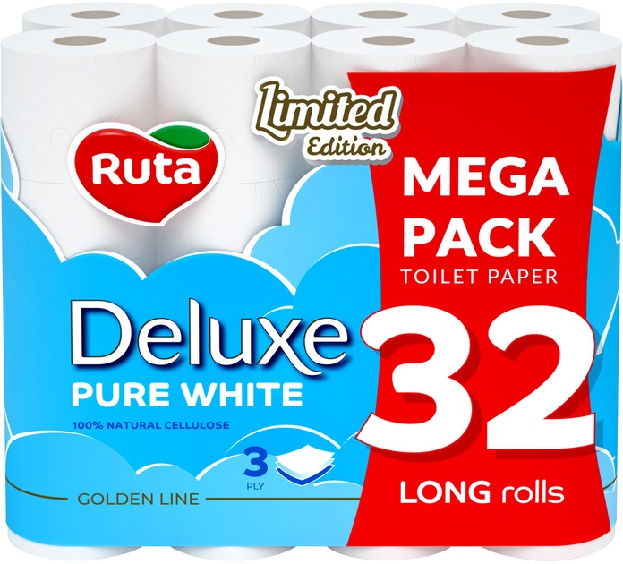 Hârtie igienica Ruta Pure White 3 plies 32 rolls