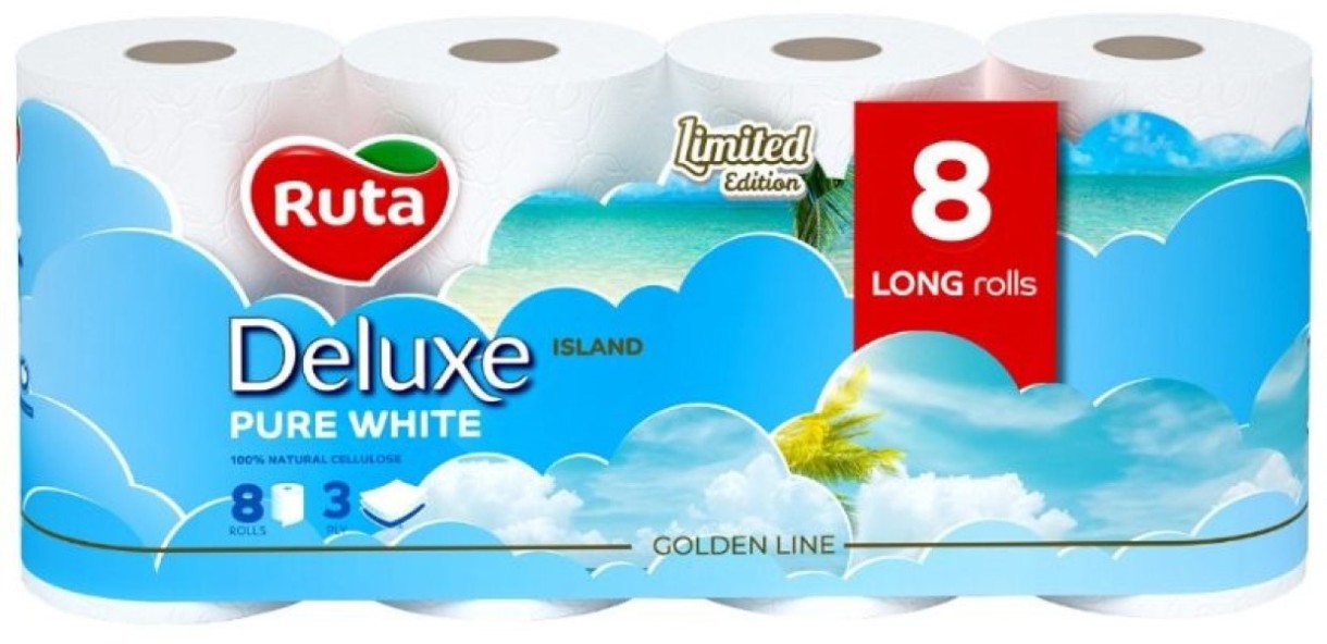Hârtie igienica Ruta Pure White 3 plies 8 rolls