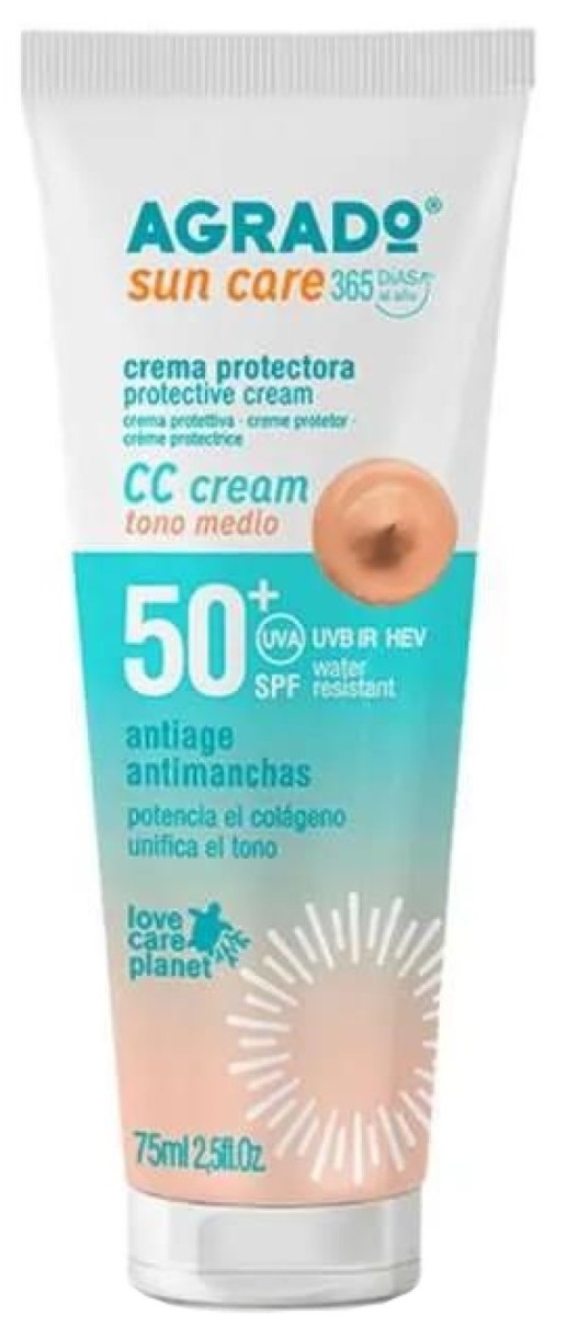 Солнцезащитный крем Agrado CC Cream SPF50+ 75ml