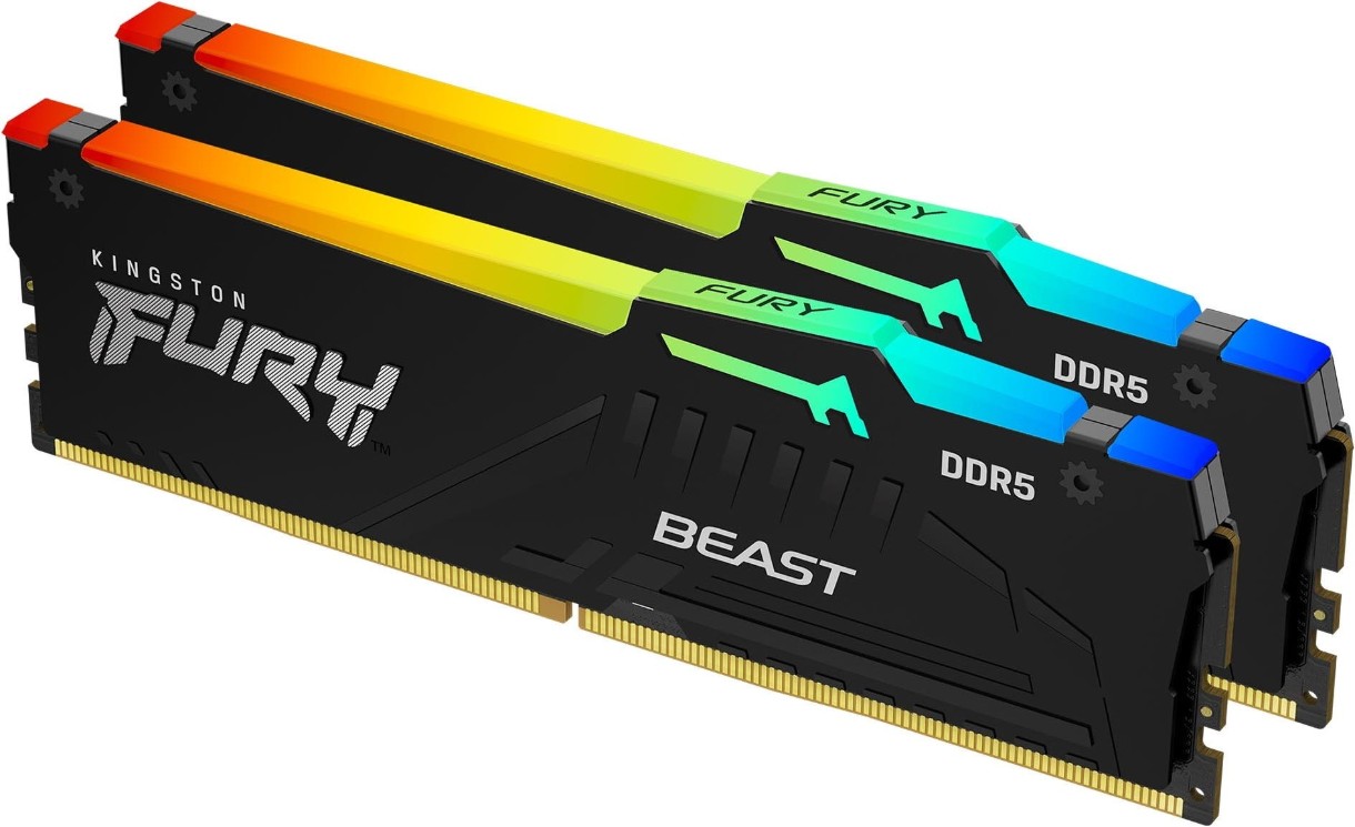 Memorie Kingston Fury Beast RGB 32Gb DDR5-6000MHz Kit (KF560C30BBAK2-32)