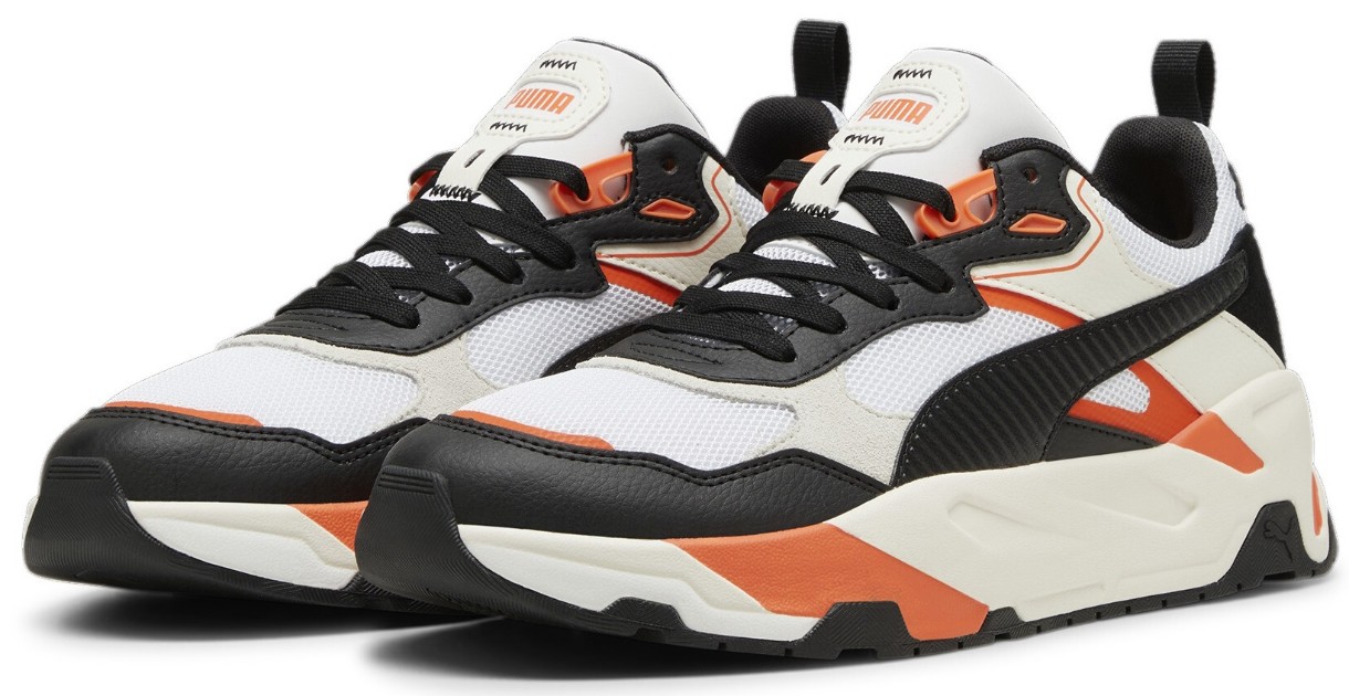 Adidași pentru bărbați Puma Trinity Puma White/Black/Warm White/Flame Flicker, s.40