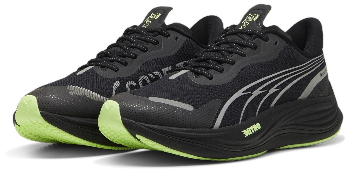 Кроссовки мужские Puma Velocity Nitro 3 Gtx Puma Black/Silver/Fizzy Apple, s.47