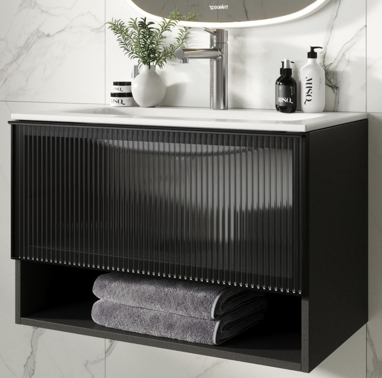 Шкаф под умывальник Acord Mobila LuxLine Optima Anthracite